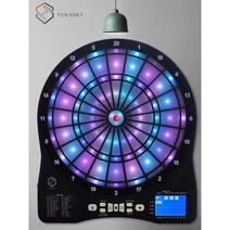 벽걸이 전자 다트 불빛 실내 놀이 오락 게임 다트판, 블루 본체 +연습 다트 6개+패키지