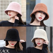 러비 뽀글이 니트 벙거지 사파리 꽈배기 버킷햇 부클 양모 방한 모자