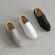 올리 [소가죽 국내제작] 베티 키높이 쿠션 슬립온 3cm 미끄럼 방지 스니커즈
