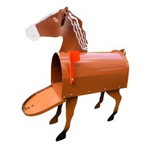 재미있는 정원 사서함 녹 방지 편지 받기 위대한 말 암소 닭 모양 농장 장식, [03] Horse