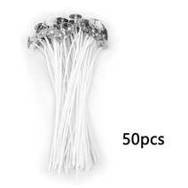 안공사 실팔찌 100 Pcs 내구성 왁스 칠 된 촛불 금속 윅 sustainer 만들기 홀더 탭 도구 DIY 공예 Wicks, [11] 50pcs 14cm