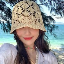 느와드코코 투웨이 패턴 라탄 무챙 여름 밀짚 지사 린넨 모자