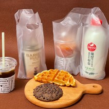 포장스토리 카페 컵캐리어 테이크아웃 커피 HDPE 비닐 무지, 컵캐리어 2구 (1000매)