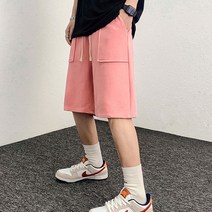 여름 아웃포켓 남자 5부 밴딩 반바지 트레이닝 팬츠 WI128PN