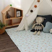 아망떼 레오파드 알러지케어 러그 블루