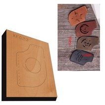 가죽공예 도구 DIY 가죽 공예 북마크 다이 커팅 나이프 금형 금속 중공 펀치 도구 스틸 블레이드 53x35mm, 02 wood knife only