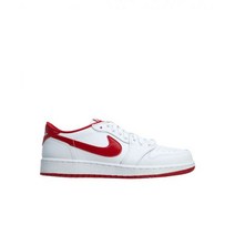 운동화 (GS) 조던 1 레트로 로우 화이트 바시티 레드 Jordan Retro Low White Varsity Red