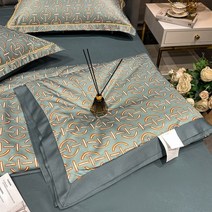 SIMMY 여름 이불 부드러운 면 워싱 텐셀 포멀 워싱 실크 이불+시트+베개커버*2, 젠틀맨그레이