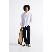 독일 자라 ZARA 코튼 - 린넨 셔츠 화이트 100794