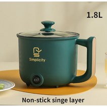 카포트 차량용커피포트 차량용 전기포트 REUP-미니 전기 냄비 1.8L 붙지 않는 밥솥 더블 레이어 가정용, 03 Green 1 Layer_02 UK