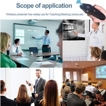 무선 USB 파워포인트 프레젠테이션 PPT 플립 펜 포인터 리모콘 발표자 적색 조명 교사용 원격 제어 2.4G, 한개옵션0