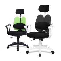 체어포커스 엔젤 화이트 DW 고급 대요추 헤더형 인조가죽 의자, 블루