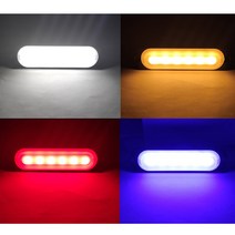 피트인 화물차 12v 24v LED 면발광 미니 차폭등 싸이키 4구 6구, 4구(레드)