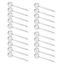shangren 20 pcs 황동 헤어 핀 황동 트레이 헤어 핀이있는 헤어 클립 카보 숑 카메오 diy 모자를 쓰고있는 결과를위한 헤어핀, 12mm, 구리, 플래티넘