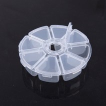 원형 비즈 파츠통 케이스 (8칸), 1개