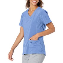 Urbane Performance V넥 여성용 수술복 상의: 모던 테일러드 핏 익스트림 스트레치 수분 흡수 의료용 스크럽 9047 Ceil