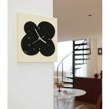 QINGDIN 양면 벽시계 장식 시계 무소음 시계, 30X30