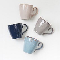 북유럽 감성컬러 바체 머그 컵 - 국산 고급 도자기 예쁜컬러 커피 잔 홈까페 신혼 혼수 집들이 선물, 소일그레이 머그