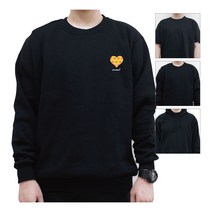 키밍 노랑 하트 우정티 커스텀맨투맨