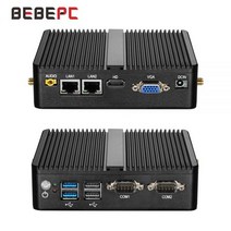 BEBEPC-산업용 미니 PC 셀러론 J4125 쿼드코어 2955U 듀얼 LAN 팬리스 데스크탑 컴퓨터 윈도우즈 10 프로 리눅스 와이파이 RS232 미니pc, [03] 4GB RAM 128GB SSD, [03] Celeron J4125