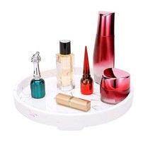 Mightree Vanity Tray 화장실 탱크 트레이 장식용 욕조 화장품 티슈 타월 메이크업 책상 레진 드레서 주얼리 잉크 핑크, Ink White
