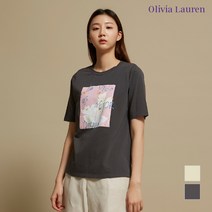올리비아로렌 파스텔 수채화프린트 티셔츠 VOIASWM4291