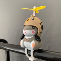 바이크 햄스터 자전거 헬멧 오토바이 러버덕 악세사리, 노란오리햄스터