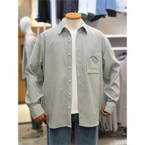 ADHOC 세이브존01 스트라이프자수셔츠 ZZ4HLS14MI3185