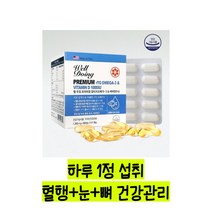 웰두잉 프리미엄 알티지오메가-3 & 비타민D 1000IU 혈행+눈+뼈 관리, 2박스