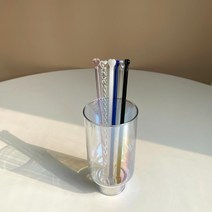 하트 유리 머들러 내열유리 하이볼머들러 롱스틱, 투명