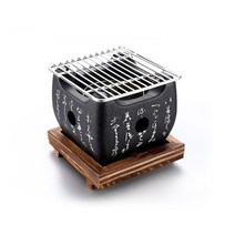 일본감성 식당용 1인용 구이 미니화로 화롯대 솔캠용 소형 일식 작은 숯불, 화로 소형+연료5P