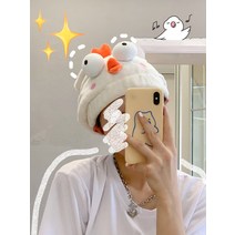3초가운 반신욕 골프장 샤워 가운 여춘하롱귀여운타월흡수건대사이즈로 가슴까지 감싸주는스커트코랄모, 01 기타 사이즈, 08 미백병아리모자（두꺼운물흡수가좋다）