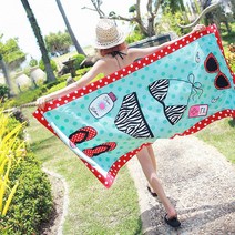 에버하우스 대형 극세사비치타월 3종세트 특가세일 무료배송!!, 3종세트(랜덤발송), 큐티캐릭터 특대 비치타월