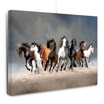 셀러허브 백마도 팔마도 칠마도 말 그림 액자 캔버스 50호, 7번／50호 117x80cm(캔버스액자 옆면검정)