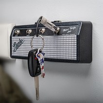 일렉기타 앰프 헤드폰 미니 이펙터 펜더 블 뮤 키 스토리지 잭 랙 홀더멋진 기타, 01 Fender with 4Keys