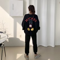클릭앤미 여성용 미키셧트레이닝 상하의 세트