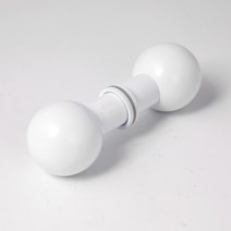 강화도어손잡이 화이트 스텐 고급 볼 손잡이 출입문 강화유리 원홀 1구