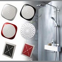 천장 폭포수 국산 해바라기 샤워기 대헤드 강력분사 샤워기대헤드 파워샤워기, 사각 레드