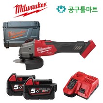 밀워키 핸드글라인더 M18 FSAGV125XB-502X 충전 그라인다 앵글 무선 밀위키, 1개