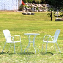 피카소 둥근망 야외테이블세트(화이트) 2/4인 사각망 아웃도어 카페테라스 펜션, 둥근망2인세트 화이트, 파라솔미포함