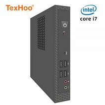 TexHoo-미니 PC 컴퓨터 인텔 코어 i7 i5 프로세서 ITX 윈도우즈 10 프로 씬 클라이언트 산업 COM SSD 블루투스 와이파이 신제품, 4G RAM 128G SSD, Intel Core i7-3540M