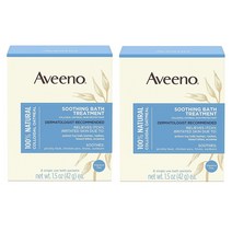 Aveeno 아비노 수딩 베쓰 트리트먼트 오트밀 입욕제 샤워 파우더 8개입 2팩, 1세트