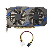 그래픽카드 Gtx1050ti 4GB DDR5 128Bit 그래픽 카드 4 핀-6 핀 케이블 14Nm 1164Mhz 1752Mhz PCI E 3.0 HD DP DVI 듀얼 팬 비디오, [01] Dark Grey