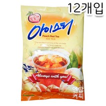 대호 복숭아 아이스티 고형차, 1kg, 12개