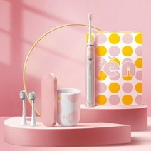 Soocas X5 소닉 전동 칫솔 Xiaomi Soocare 스마트 성인 울트라 소닉 자동 칫솔 USB 충전식 12 모드 IPX7, 02 pink