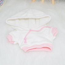 20cm 15cm 10cm 무속성 솜인형 미니 스웨터 루즈핏 후드집업 겨울 의상 세트 옷꾸미기 아이돌 솜깅이 코디, 흰색 스웨터_15cm 베이비