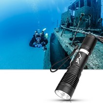 다이빙랜턴 수중 스쿠버 다이빙 랜턴 손전등 LED 손전등 방수 스쿠버 다이버 다이빙 수중 플래시 라이트 캠, 한개옵션0