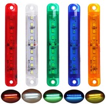 9 led 방수 측면 경고등 multicolor 트럭 트레일러 버스 밴 트럭 너비 램프 신호 마커 전구 램프 12v 24v, 노란색, 2개