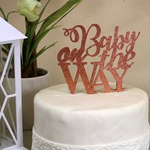 All About Details Copper Baby On The Way Cake Topper, 1