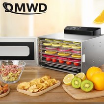 식품 건조기 야채 과일 고추 가정용 말랭기 스테인리스 스틸 허브 고기 건조 기계 탈수기 스낵 탈수 공기 트레이 개, Smart type+UK+110V